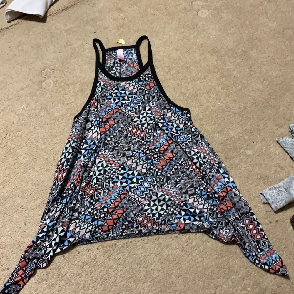 Loose fitting print tank top